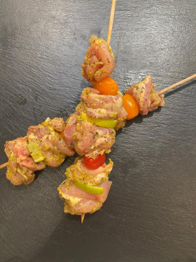 Brochettes de cuisse de poulet thym et citron