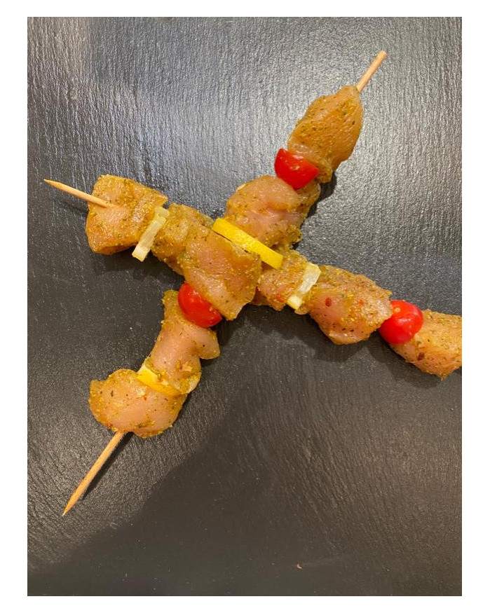 Brochettes de filet de poulet 
