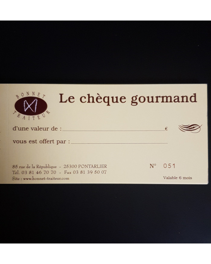 CHEQUE GOURMAND 50 €
