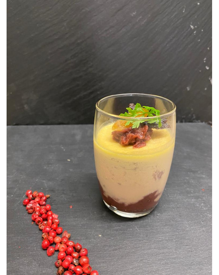 FLAN DE FOIE GRAS ET SA COMPOTE DE DATTE AU MAC VIN