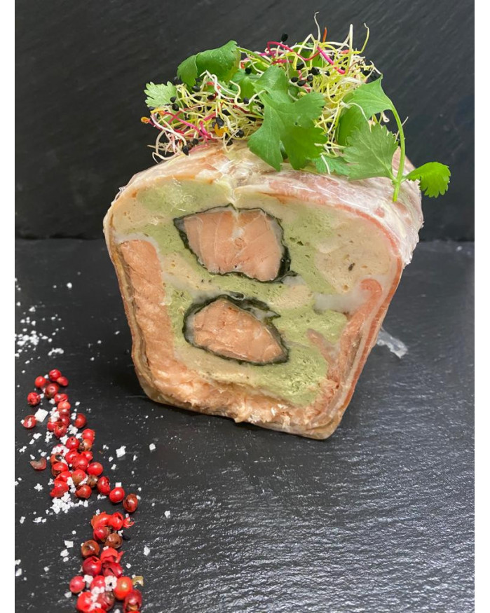 TERRINE DE SAUMON AU LARD