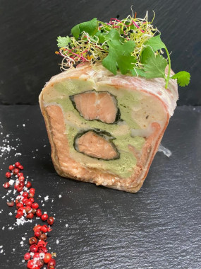 TERRINE DE SAUMON AU LARD