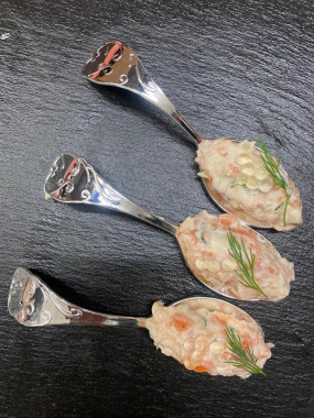 CUILLERE GOURMANDE TARTARE DE SAUMON A L'ANETH