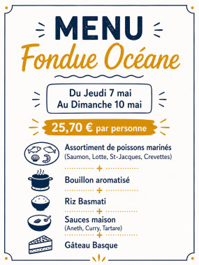 Menu Fondue Océane